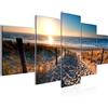 Runa Art Spiaggia Tramonto Murali Tela Non Tessuta 5 Pezzi Panorama Beige Blu Camera Da Letto Corridoio 018453a