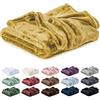Lavea® Coperta in Pile King Size 270x240 cm Morbida - Plaid in Microfibra Caldo e Soffice per Divano e Letto, Traspirante e Facile da Lavare - Giallo