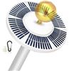CWOQOCW Luce solare a 136 LED, illuminazione impermeabile IP55, accensione e spegnimento automatico, 2 modalità di luminosità per pali da 15 a 25 piedi