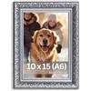 Victor cornice portafoto "Rubens" nero argento 10x15 cm - profilo: 30 x 20 mm - stile barocco antico - vetro vero - decorazione per la casa