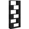 vidaXL Libreria/Divisorio Nero 80x24x186 cm in Truciolato
