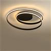 GaoHX Moderno LED lampada da soffitto a Spirale Design Minimalista Anello in Metallo e Acrilico Fiore Plafoniera per Sala da Pranzo Soggiorno Camera da Letto Patio Luce da soffitto Lampada a Sospensione