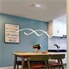 Huilefu LED lampada a sospensione moderna Lampadari Dimmerabile con Telecomando Regolabile in Altezza Sala da pranzo Luce Pendente Design a Spirale Lampadario per Tavolo da pranzo Salotto (Bianco, 110 cm)