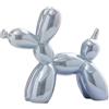 YOYUMI Ornamento Scultura Cane Palloncino elettroplaccato, statua in ceramica lucida speculare per soggiorno, camera da letto e ufficio, blu 10,5 * 10,5 * 4 cm