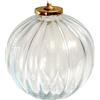 Christus Ampolla Elegante Bianca Media in Vetro Rigato con Gigler in Ottone Dorato - Lampada Decorativa per Atmosfere Accoglienti a Cera Liquida - Ideale per Illuminare e Arredare con Stile
