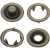 Getmore Parts Bottoni automatici Jersey, ottone, inossidabile, priva di nichel - da 50 pezzi (antico, 17 mm)