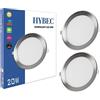 HYBEC - Faretti LED da Incasso per Cartongesso Argento, Faretto LED, Faretto LED Incasso, Faretti a LED da Incasso, Faretto Incasso, Faretti Incasso Cartongesso 6500ºK, 20W (Pack 2)