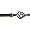 emmevi Bastone Tenda Ferro Estendibile Asta Scorritenda mod.BASTONE TENDA VORTICE 120-210 NERO NERO-ORO
