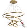 BEHWU Moderna Lampada a Sospensione a LED Anelli Lampada a Sospensione Altezza Regolabile Lampadario a Soffitto Moderno Dimmerabile 3000k-6000k con Telecomando per Soggiorno Camera da Letto Sala da Pr