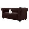 HonunGron Copridivano Chesterfield Elasticizzato in Jacquard, Copri Divano 1 2 3 Posti con Braccioli per Soggiorno, Antiscivolo, Morbido, Protezione per Mobili e Divani Curvi (Marrone,2 Posti)