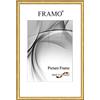 FRAMO Cornice foto 34 x 50 cm in legno massello | Dorato | Colore/dimensione selezionabile | cornici per manifesti | Puzzle | Poster | N°081