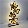 Spetebo Lampada da tavolo a forma di stelle, 41 cm, con illuminazione effetto infinito, 117 LED, statuetta decorativa 3D, illuminata su entrambi i lati, per Natale, Avvento, specchio da tavolo
