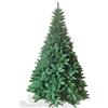 Piushopping ZIK - Albero di Natale 240 cm Folto (2721 rami) Realistico con Supporto in Metallo, Alberi Natale Realizzato in PVC Ignifugo: NON Infiammabile per la Massima Sicurezza, con Base Stabile a 4 Piedini
