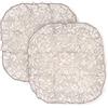 PARAMAISON Cuscini Coprisedia Shabby Chic Edera, Set da 2 pezzi, Trapuntato, Imbottito, Fissaggio con 4 Alette, 40x40 cm, Vari Colori