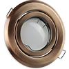 Trano 6x Faretto da incasso a LED bronzo rotondo 5 watt bianco caldo GU10 230V - luce da incasso orientabile 80-85mm foro per trapano - faretto da incasso a soffitto faretto da incasso a