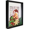 BD ART 3D Box Cornice per Foto 30x40 cm Profonda 3 cm Cornice Foto con Foglio Plexiglass Trasparente - Bianco Passe-partout 21x30 A4 Nero Decorazioni Fai da Te