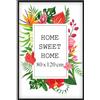 MG Design Cornice 80x120 cm - colore Nero, in legno, con vetro acrilico - da appendere in verticale o in orizzontale, senza sfondo, per foto, poster, puzzle
