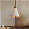 Kikioo Lampada a sospensione Wabi-Sabi Lampade a sospensione in cemento giapponese Lampadario a cono di personalità Ristorante B&B Bar Camera da letto singola Comodino Lampada a sospensione a soffitto