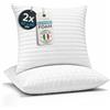 Deshome Serena - Coppia di Cuscini 40x40 cm, Cuscini Arredo e Letto, Guanciali Memory Foam a Fiocchi, Morbidi e Traspiranti, Cuscino per Dormire, Rivestimento Trapuntato, Made in Italy