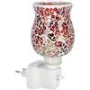 Way Home Store - Luce Notturna Tulipano mosaico, colorazione rossa in ceramica in stile moderno DIMENSIONI:15x8x11cm. Presa girevole MAX 7W-10W 220/230V