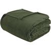 IlGruppone Coperta Plaid Tinta Unita Pile Morbida Calda 210Gr/Mq Flanella di Microfibra Letto Copertina Divano Vellutata Invernale Singolo Matrimoniale - 1 Piazza 140x190Cm - Verde
