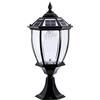 ACMHNC Lampione Da Giardino Solare Vintage LED Lampade Da Giardino Esterno in Look Antico, Classica Retrò Lampione Da Patio Alluminio, IP54, 2200Mah, Lanterna Solari Per Vialetto Cortile,Nero
