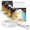 SINCELIGHT LED Faretto da incasso(Downlight), Plafoniera ultra sottile da 3W per fori da 65mm, Profilo Basso per Soffitto/Armadio/Vetrina, Colore Reale RA≈92, Bianco Caldo 2700K, Confezione da 4