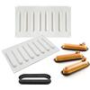 XiaoShenLu stampi Silicone stampi per Dolci per Cioccolato Torta Gelatina Cubetti di Ghiaccio, Strumento croccante ovale in Plastica, 8 fori Forma di ovale striscia sottile