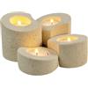 Progetto Arte Portacandele Cilindrico Particolare In Pietra Di Matera Portacandele Elegante Idea Regalo Portacandele Design Prodotto Artigianale Made In Italy Set 4 Pz