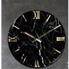 Generico Orologio da Parete, Soggiorno, Cucina, Moderno,Effetto marmo, Base legno, Lavorazione a resina, Numeri a rilievo, Diametro disponibile 40/60/80/100 cm, Made in Italy (Black Oro, 40 cm.)