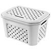 Tontarelli TON827 Cesta per Biancheria, Bianco 43 x 33 x 26 cm