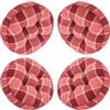 uyeoco Set di 4/2/1 Cuscini Rotondi per Sedie Cucina, 40x40/45x45 per Sedie da Pranzo,Esterno, Giardino, Cucina, Ufficio, Soggiorno(A15,4PCS_45X45CM)