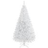 Yaheetech Albero di Natale 182 cm Artificiale Slim Effetto Realistico Abete con Supporto in Metallo Pieghevole Rami Folto Alto Decorazione Natalizia Interna Esterna Bianco