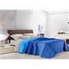 IlGruppone Copriletto Trapuntato Primavera Estate Trapuntino Bicolore Trapunta Letto Sottile Double Face Singolo Piazza Mezza e Matrimoniale - Azzurro/Blu - Piazza e mezza