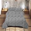 IlGruppone Completo Letto Matrimoniale No Stiro Set Lenzuola In Morbida Microfibra Anallergica Lenzuolo Sotto Con Angoli Elastici Fino 30 Cm, Lenzuolo Teso Sopra 2 Federe Prodotto Italiano - Dash (Zebra)