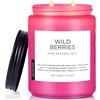 M&SENSE Candele di soia grandi Bacche selvatiche profumate per la casa. Candela di soia naturale organica da 550 g. Durata 110 ore. Regalo di candela invernale profumata per feste natalizie