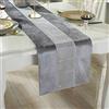 Deggodech Runner da Tavolo Moderno Grigio Runner Tavola con Strass Striscia Diamantata Table Runner Lavabile per Matrimonio Natale Casa Festa Cucina Decorazione (Grigio, 32x210cm)
