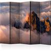 murando - Paravento Decorativo Monofacciale Nuvole 225x172 XXL 5 Pannelli Divisori - Stampa su un Lato su Tela in TNT - Separe Divisorio per la Casa Simpatici Legno - Montagne c-B-0239-z-c