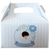 chance srl 12 x Box scatoline Bellissime scatole porta dolci, gadget, confetti, caramelle cotillon o dolcetti regalini fine festa per bambini fai da te (prima comunione bimboceleste)