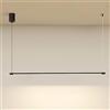 Klobvtt Lampada a sospensione lineare Lampada a sospensione nera minimalista Apparecchio di illuminazione a soffitto con lampadario a LED, luci a isola da cucina a striscia lunga Lampade a sospensione