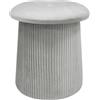 IlGruppone Pouf Contenitore in Velluto a Forma di Fungo - Poggiapiedi e Seduta Moderna 38x44 cm, Design Elegante Disponibile in 4 Colori - Grigio