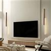 PANNN Applique Da Parete LED Interno Lampada Da Corridoio Illuminazione Da Parete Vintage Dimmerabile Con Telecomando Lampa Nordica Travertino Giallo Adatta Per Camere Da Letto Soggiorni Scala(90cm)