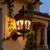 XINYASEE Applique da esterno in ferro battuto nero, adatta per veranda, impermeabile, ideale per la decorazione di casa, giardino e patio, lampadina Edison E27(BD-006)
