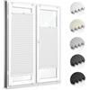 SANITEASY Zero Home -Tende Plissettate Senza Foratura | Tende a Rullo con Klemmfix | Tende Plissettate Per Interni | Privacy e Protezione Solare | Per Porte e Finestre, Bianco, 70x140 cm