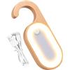 Generic Luce della maniglia della porta - 15,1 x 6 x 1,4 cm Luce notturna LED in legno | Lampada memo con sensore di movimento USB ricaricabile cancellabile illuminazione per camera, corridoio, scale, hotel