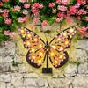 Sinlay Ferro Battuto Luci Solari Da Giardino A Parete, Luci Solari Da Esterno, Decorazioni Giardino, Ape, Gufo, Farfalla, Design Traforato, Impermeabilità Ip65, Led Luminosità, Decorazione Da Parete (C)