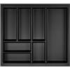 ORGA-BOX Portaposate Junker Slim 525 x 476 mm grigio lava con struttura perlata per 60 cm armadi portaposate da cucina SO SLIM