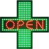 LHQYA Insegna a Croce per Farmacia a LED, Insegna al Neon a Croce a LED per Dispensario con Catena Sospesa, Chiara E Luminosa/3 modalità: Sempre Accesa/Lampeggiante/Lampeggiante Totale (48x48 Cm)