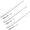 Oktaplex lighting Oktaplex set da 3 Riva luce LED sottopensile ultrapiatta 90 cm | 1110 lm e 15 W, 3000 K bianco caldo su 230 V, corpo in alluminio argento ultrapiatto con interruttore