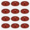 Lemag srl Fiaccole da Giardino in Alluminio Ø14 cm - Confezione da 12 - Cera Rossa - Durata 3 Ore - Antivento, Ideali per Esterni, Feste, Eventi, Atmosfera Romantica